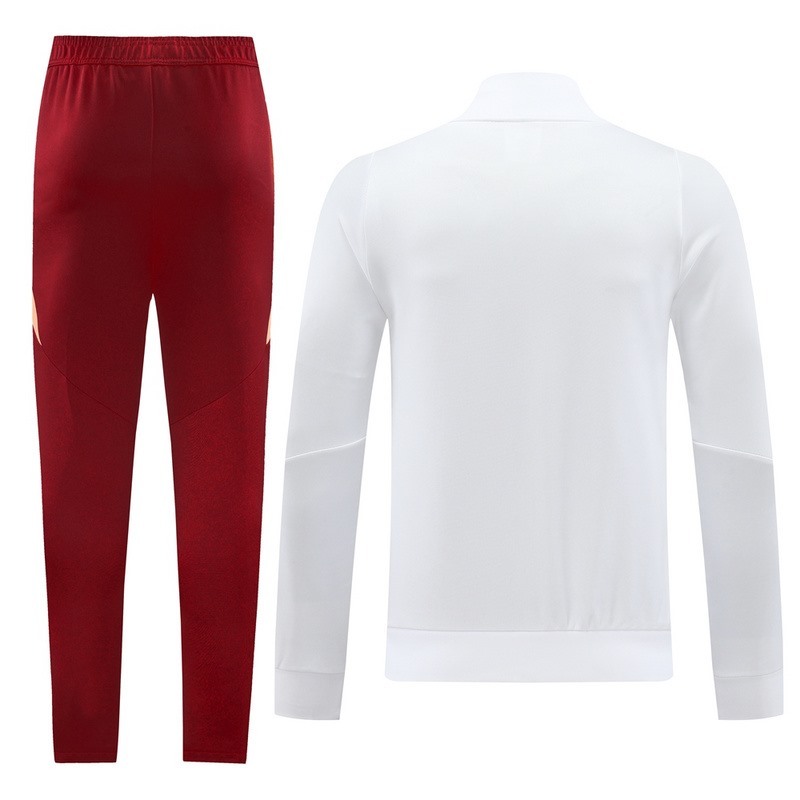 2024 Roma White Jacket Training Suit Set Football Team Shirt Sports Fashion