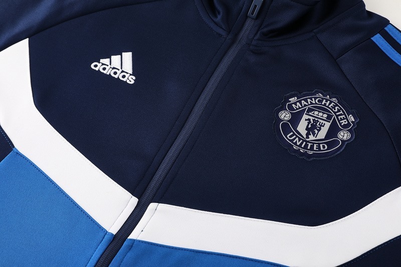 2024 Manchester United Royal Blue Jacket Training Suit Set Football Team Shirt Sports Fashion