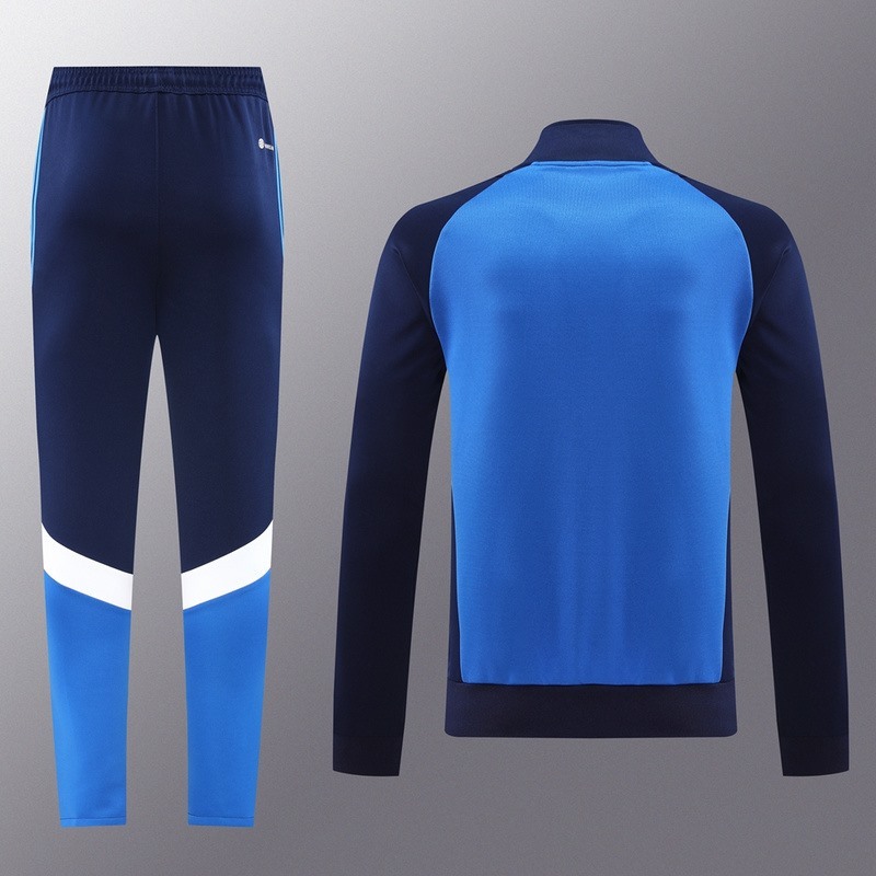 2024 Manchester United Royal Blue Jacket Training Suit Set Football Team Shirt Sports Fashion