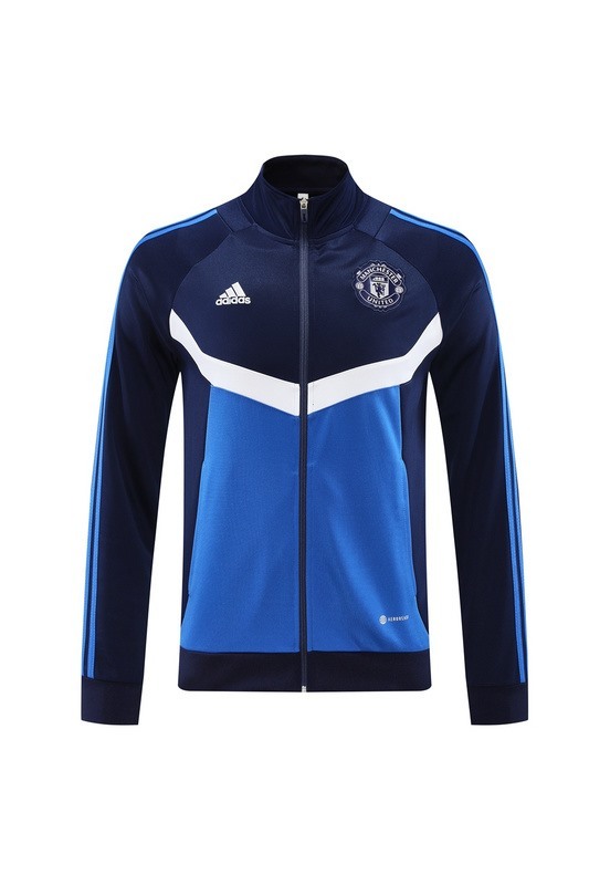 2024 Manchester United Royal Blue Jacket Training Suit Set Football Team Shirt Sports Fashion