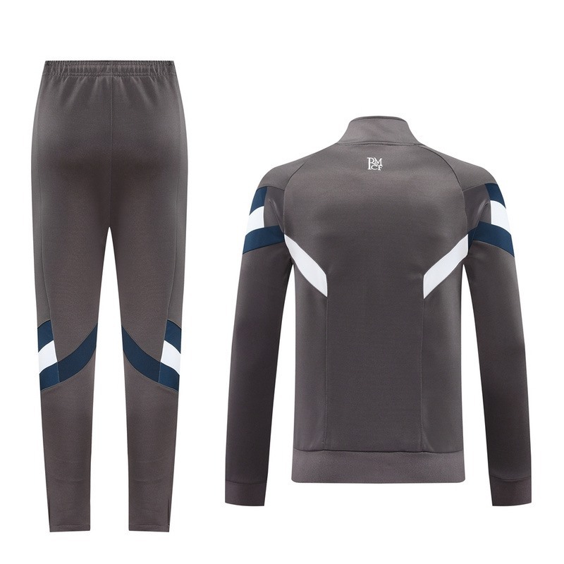 2024 Real Madrid grey Jacket Training Suit Set Football Team Shirt Sports Fashion