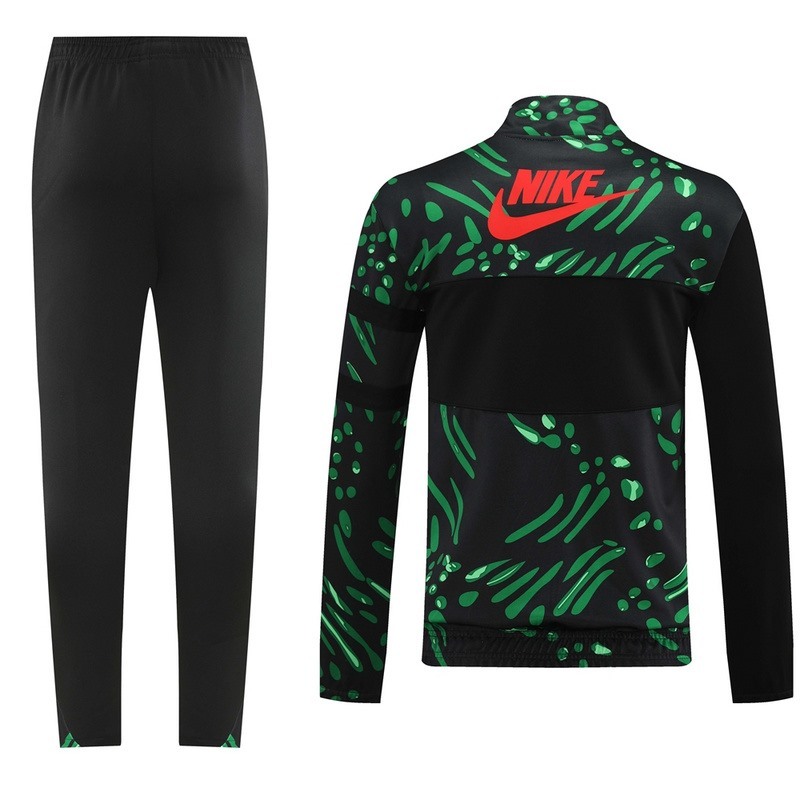 2024 Nigeria Black green Jacket Training Suit Set Football Team Shirt Sports Fashion