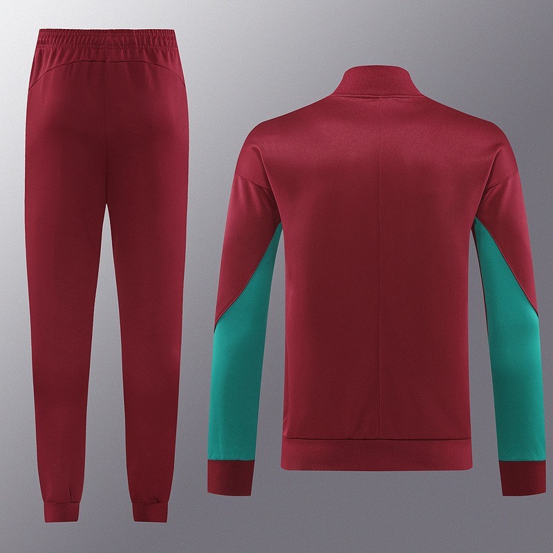 2024 PSG Maroon Jacket Training Suit Set Football Team Shirt Sports Fashion