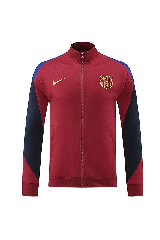 2024 Barcelona Maroon Jacket Training Suit Set Football Team Shirt Sports Fashion