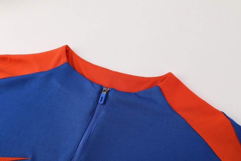 2024 Netherlands Blue Jacket Training Suit Set Football Team Shirt Sports Fashion