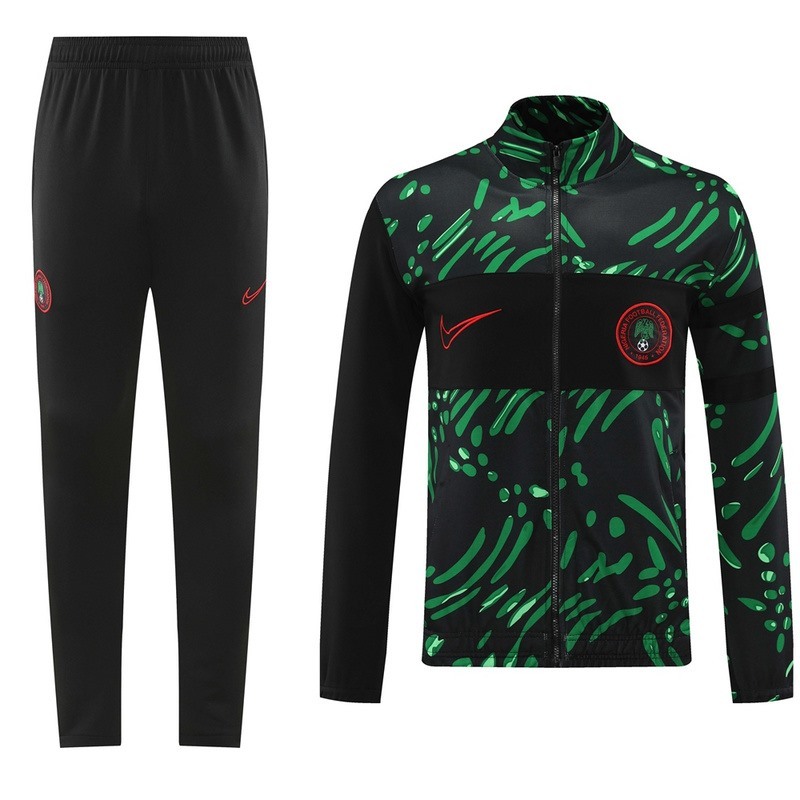 2024 Nigeria Black green Jacket Training Suit Set Football Team Shirt Sports Fashion