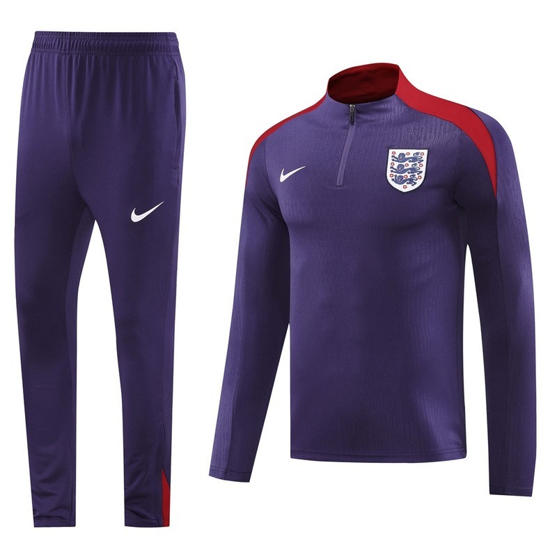 2024 England purple Jacket Training Suit Set Football Team Shirt Sports Fashion