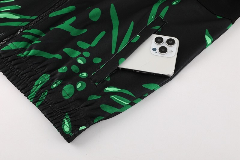 2024 Nigeria Black green Jacket Training Suit Set Football Team Shirt Sports Fashion