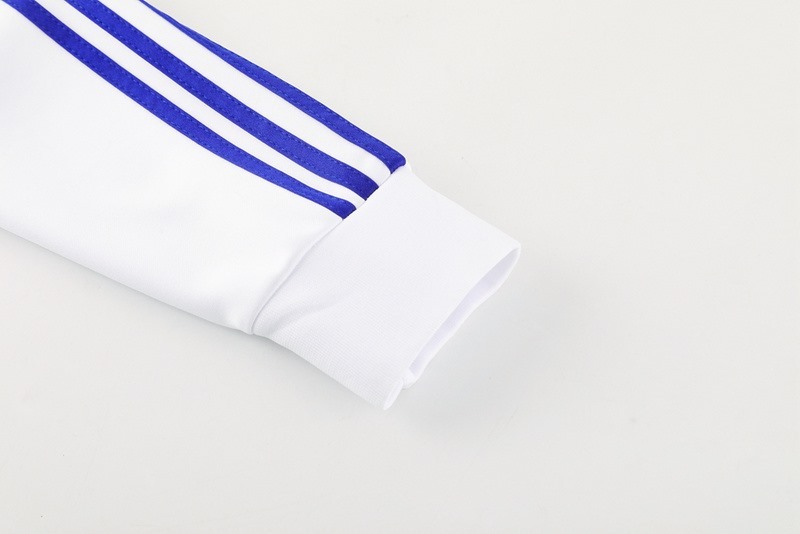 2024 Real Madrid White Jacket Training Suit Set Football Team Shirt Sports Fashion