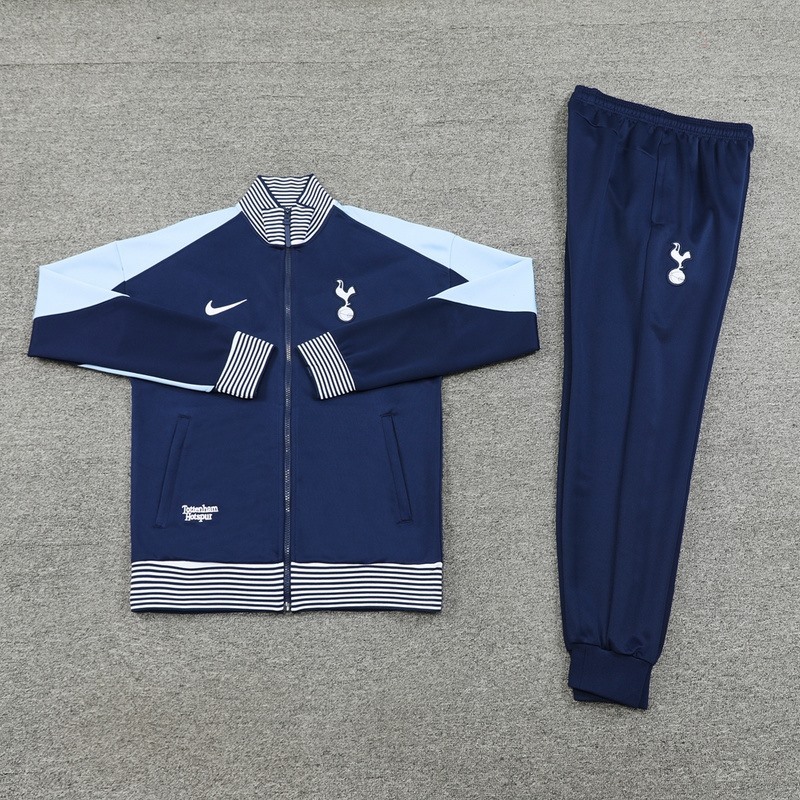 2024 Tottenham Hotspurs Royal Blue Jacket Training Suit Set Football Team Shirt Sports Fashion