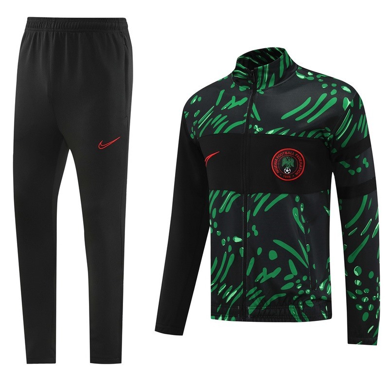 2024 Nigeria Black green Jacket Training Suit Set Football Team Shirt Sports Fashion