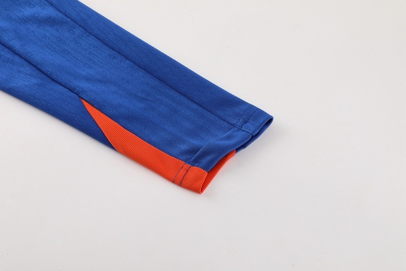 2024 Netherlands Blue Long-sleeved half-pull training kit Football team kit