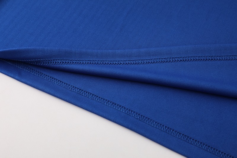 2024 Netherlands Blue Long-sleeved half-pull training kit Football team kit