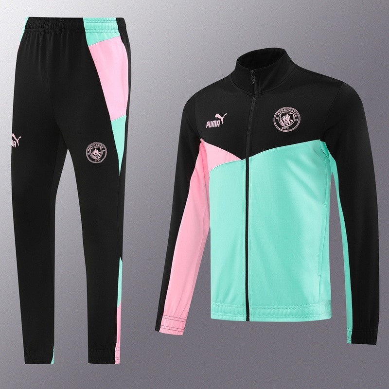 2024 Manchester United Black green Jacket Training Suit Set Football Team Shirt Sports Fashion