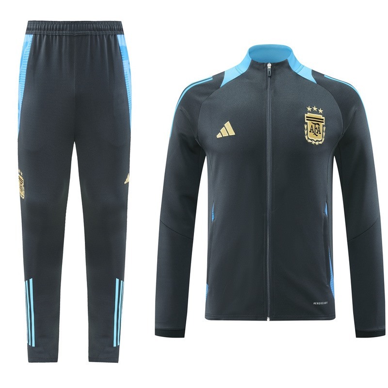 2024 Argentina dark grey Jacket Training Suit Set Football Team Shirt Sports Fashion