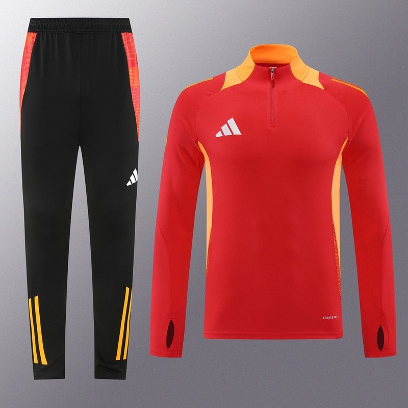 2024 Adidas Red Jacket Training Suit Set Football Team Shirt Sports Fashion