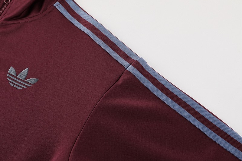 2024 Adidas maroon Jacket Training Suit Set Football Team Shirt Sports Fashion