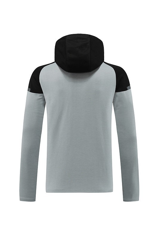 2024 Puma Grey Hoodie Jacket Kit Set Football Team Shirt Sports Fashion