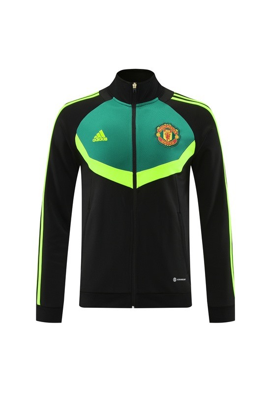 2024 Manchester United Black green Jacket Training Suit Set Football Team Shirt Sports Fashion