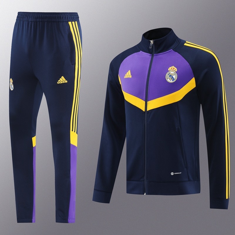 2024 Real Madrid Royal Blue Jacket Training Suit Set Football Team Shirt Sports Fashion