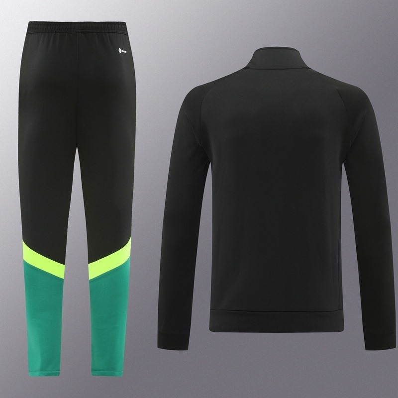 2024 Manchester United Black green Jacket Training Suit Set Football Team Shirt Sports Fashion