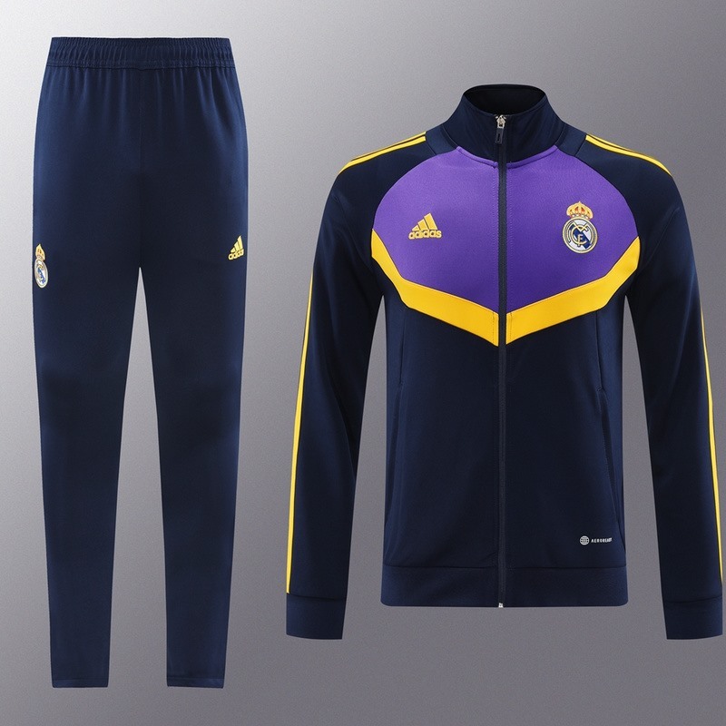 2024 Real Madrid Royal Blue Jacket Training Suit Set Football Team Shirt Sports Fashion