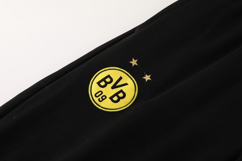 2024 Dortmund Black Hoodie Jacket Kit Set Football Team Shirt Sports Fashion