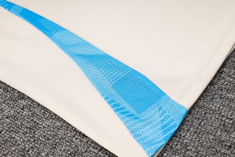 24/25 Argentina beige Long-sleeved half-pull training kit Football team kit