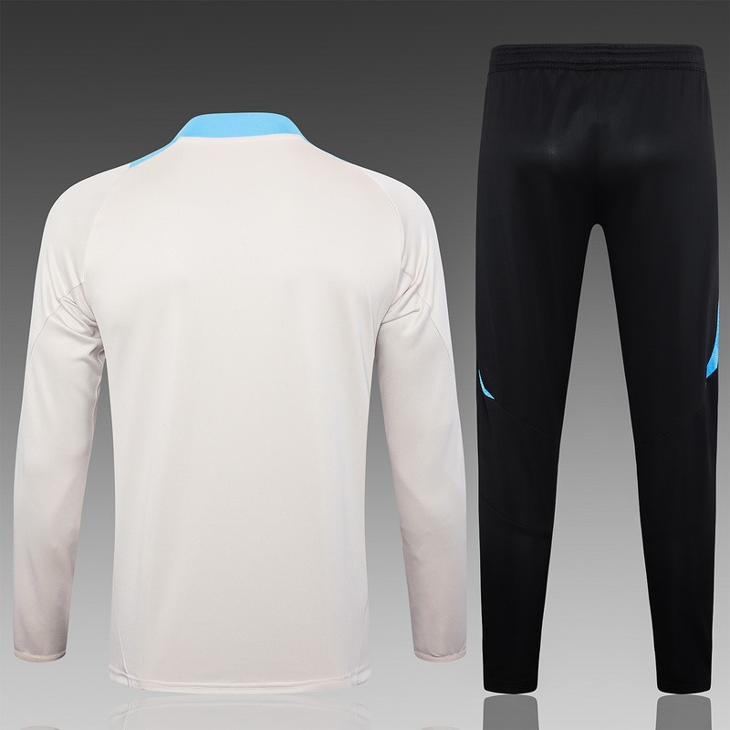 24/25 Argentina beige Long-sleeved half-pull training kit Football team kit