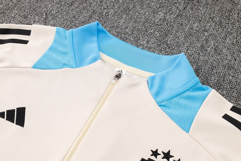 24/25 Argentina beige Long-sleeved half-pull training kit Football team kit
