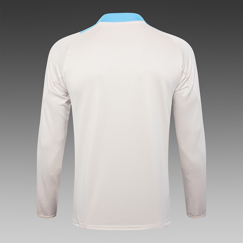 24/25 Argentina beige Long-sleeved half-pull training kit Football team kit