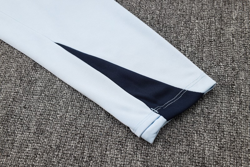 2024 France Sky Blue Long-sleeved half-pull training kit Football team kit