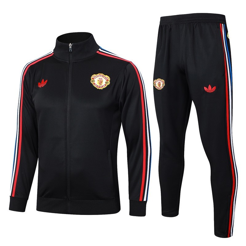 2024 Manchester United Black green Jacket Training Suit Set Football Team Shirt Sports Fashion