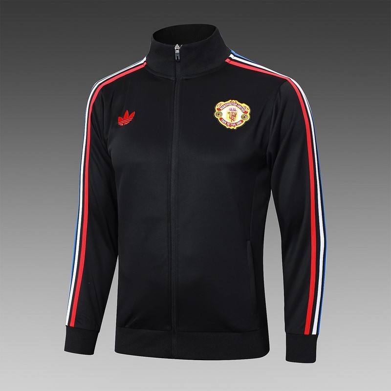 2024 Manchester United Black green Jacket Training Suit Set Football Team Shirt Sports Fashion