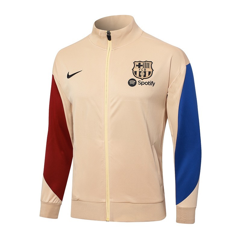 2024 Barcelona Khaki Jacket Training Suit Set Football Team Shirt Sports Fashion
