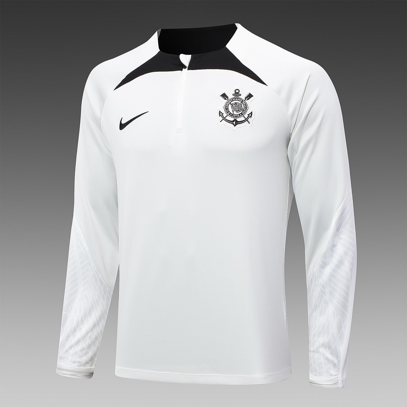 24/25 Corinthians White Long-sleeved half-pull training kit Football team kit