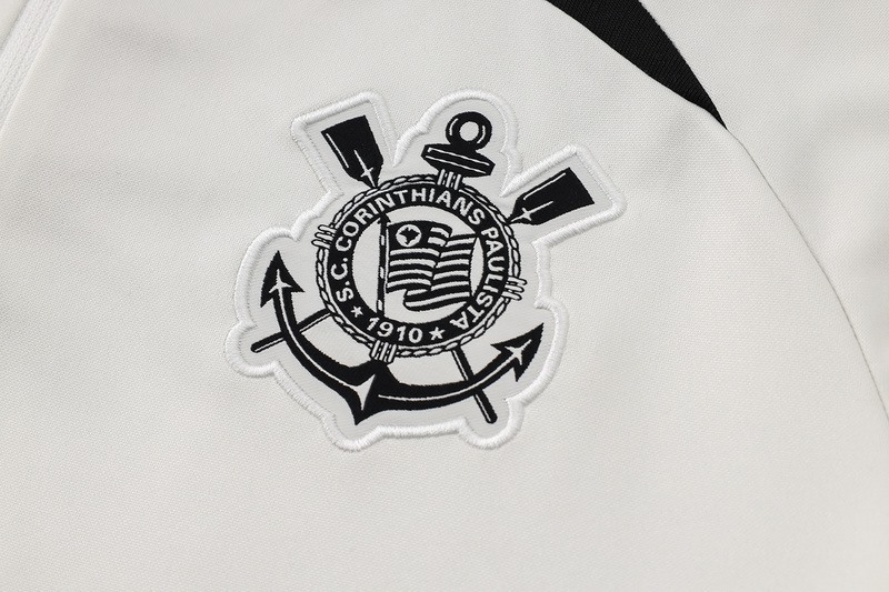 24/25 Corinthians White Long-sleeved half-pull training kit Football team kit