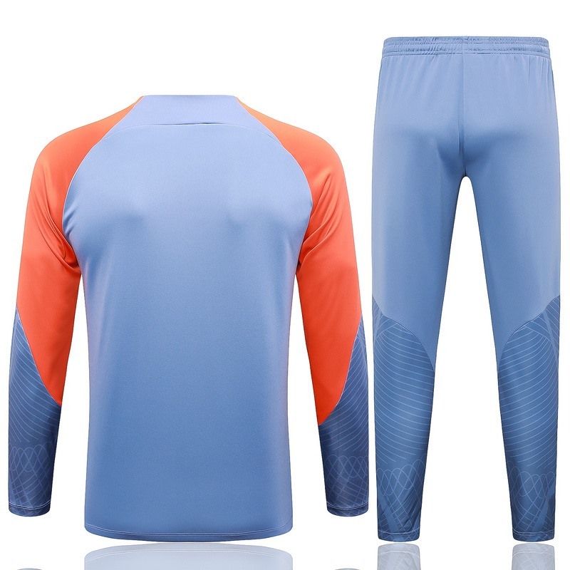 24/25 Inter Milan Gray Blue Long-sleeved half-pull training kit Football team kit