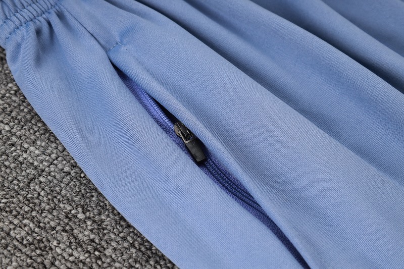 24/25 Inter Milan Gray Blue Long-sleeved half-pull training kit Football team kit