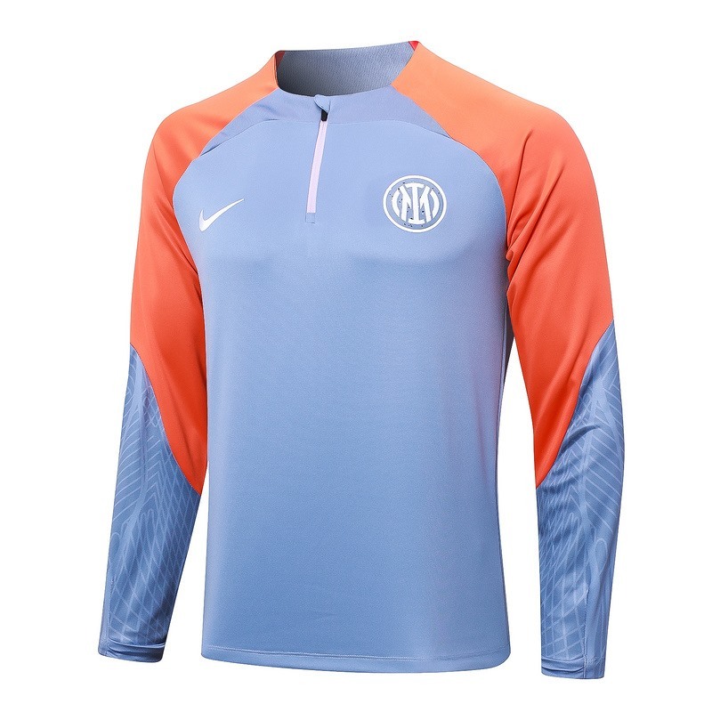24/25 Inter Milan Gray Blue Long-sleeved half-pull training kit Football team kit