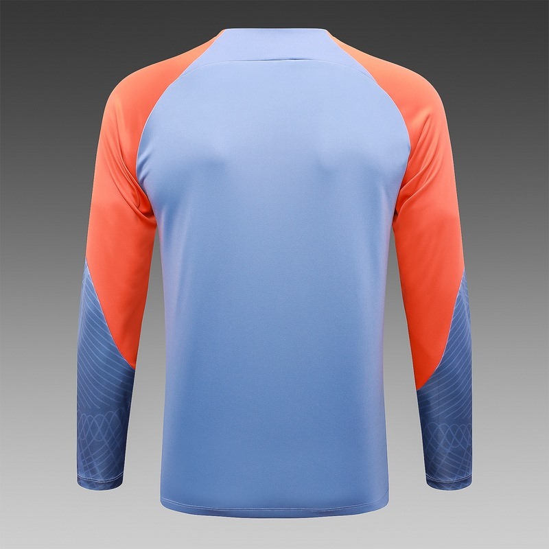 24/25 Inter Milan Gray Blue Long-sleeved half-pull training kit Football team kit