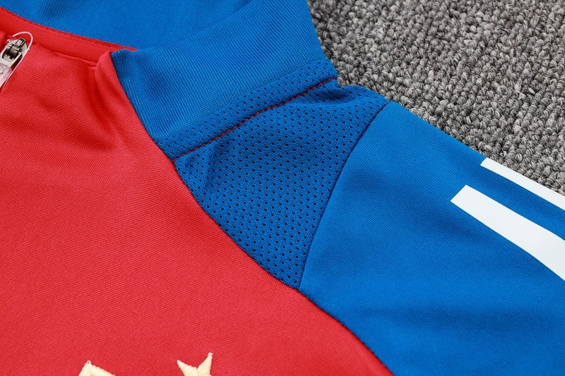 24/25 Spain Red Long-sleeved half-pull training kit Football team kit