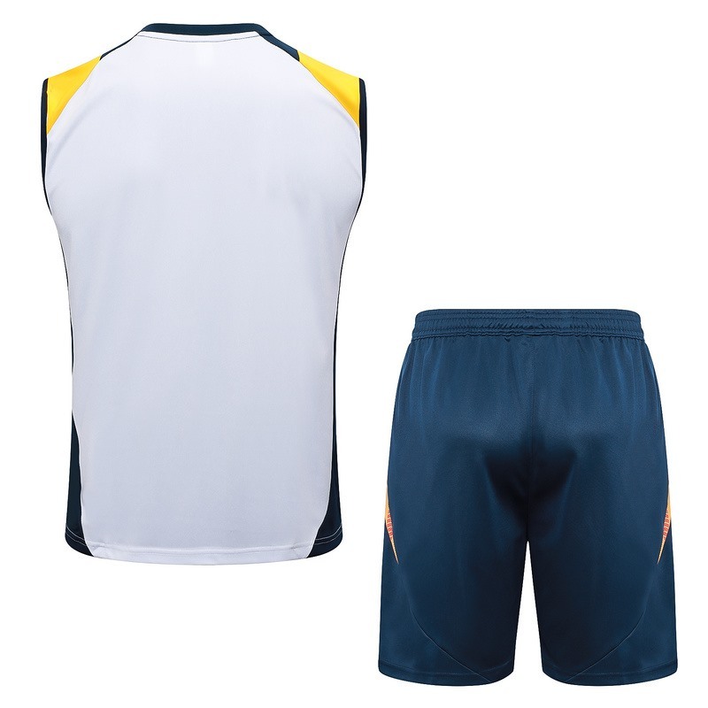 24/25 Real Madrid White Training Set Shirt and Shorts
