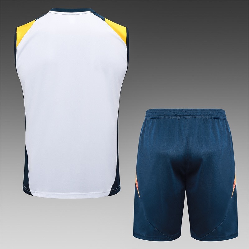 24/25 Real Madrid White Training Set Shirt and Shorts