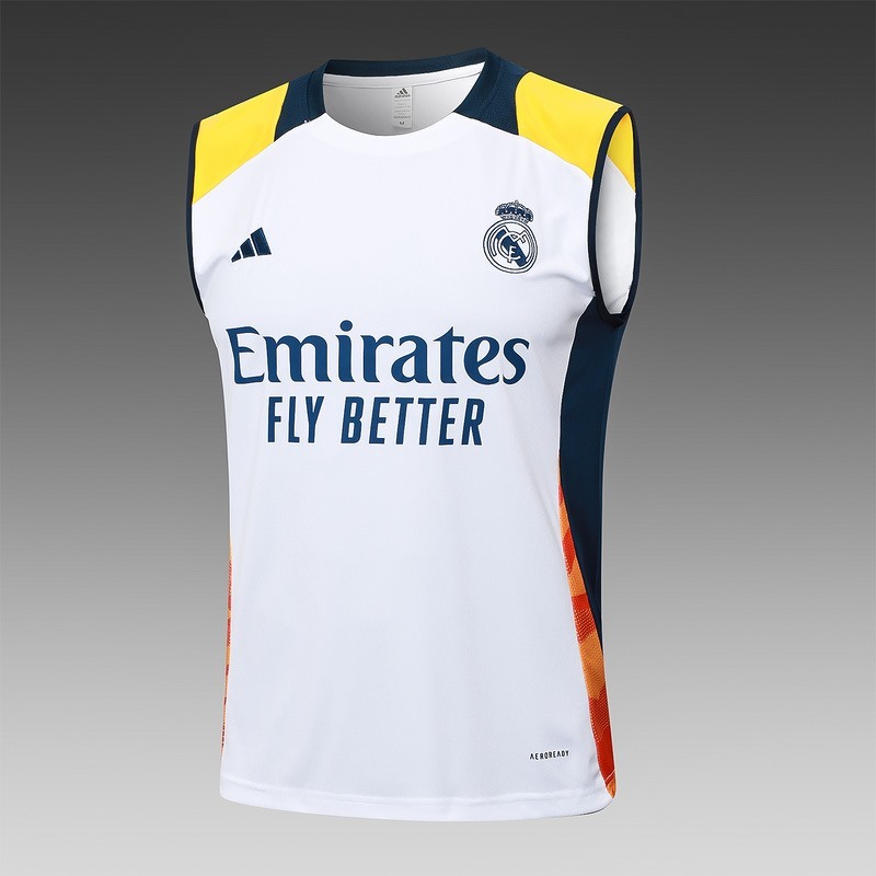 24/25 Real Madrid White Training Set Shirt and Shorts