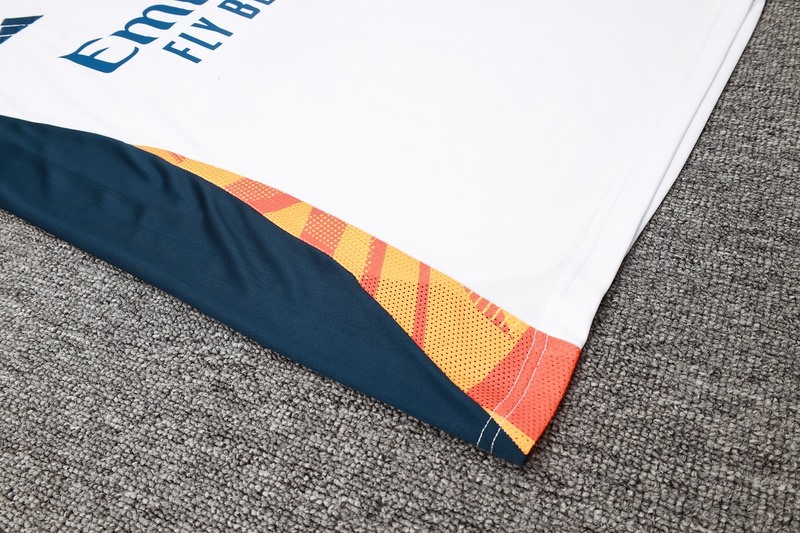 24/25 Real Madrid White Training Set Shirt and Shorts