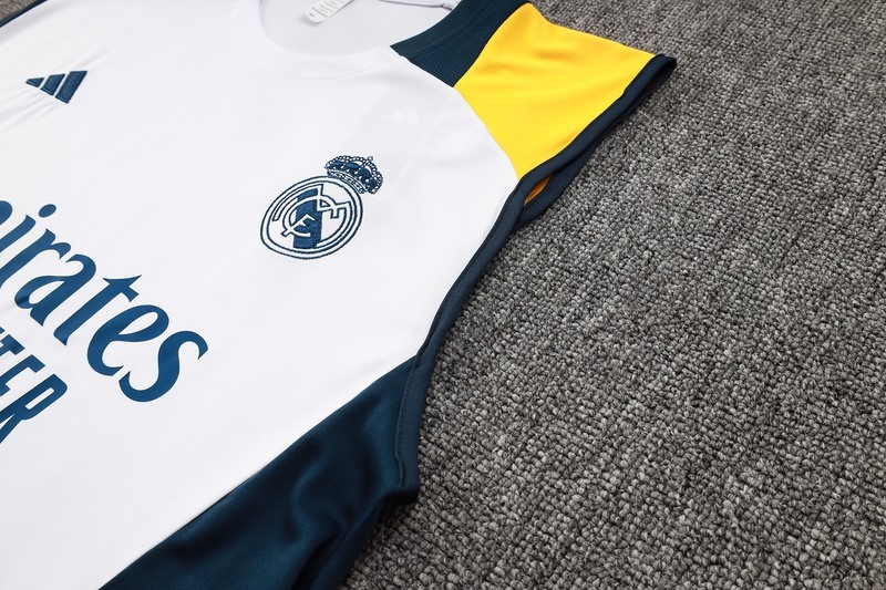 24/25 Real Madrid White Training Set Shirt and Shorts