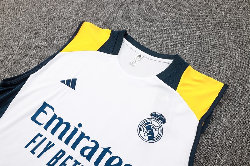 24/25 Real Madrid White Training Set Shirt and Shorts