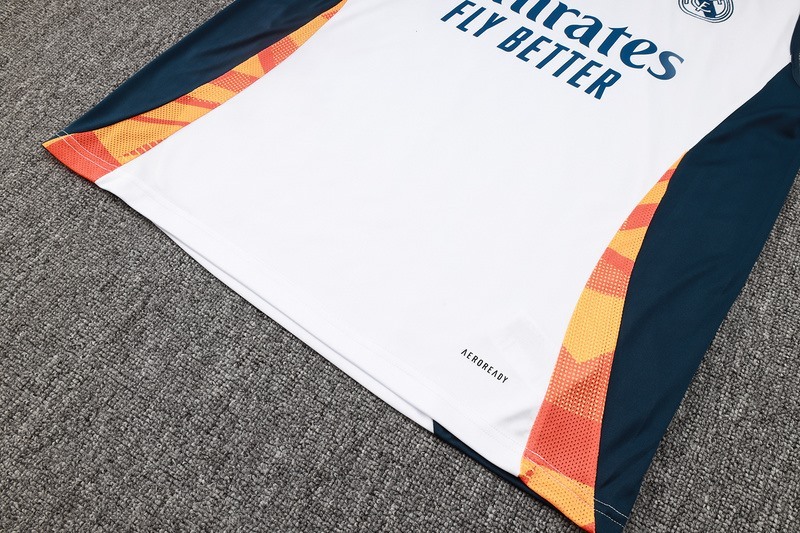24/25 Real Madrid White Training Set Shirt and Shorts