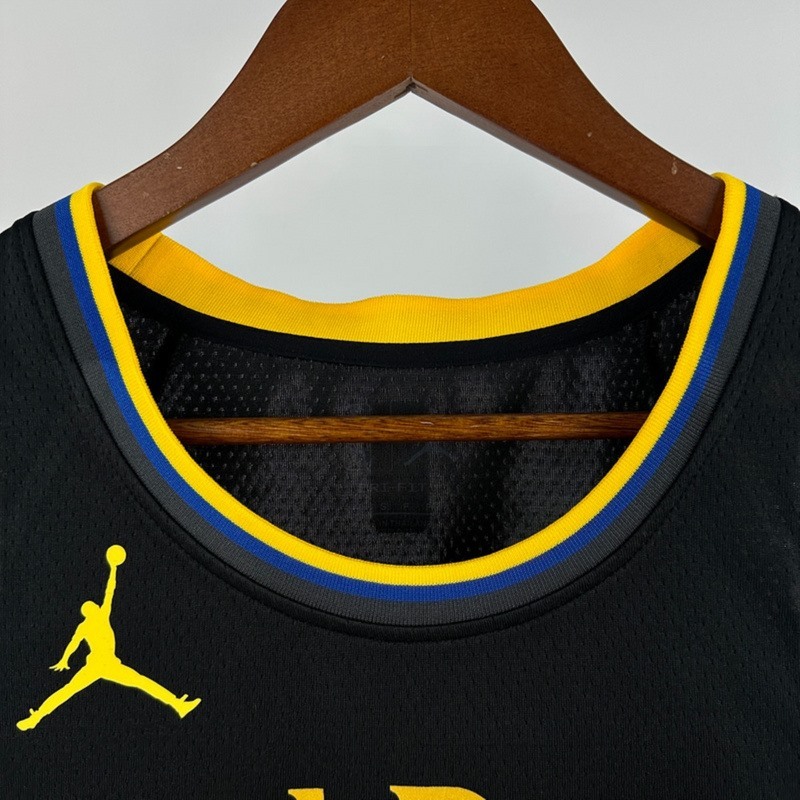 NBA 2025 Golden State Warriors Round Neck JORDAN Edition Black Jersey GREEN#23 S-XXL